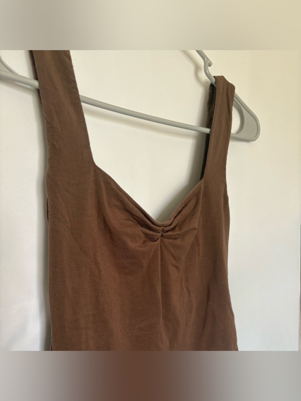 White Fox Brown Scrunched Tank